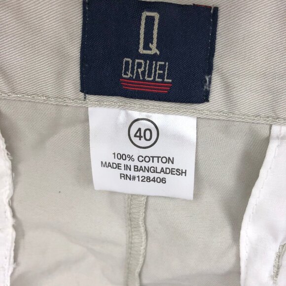 Qruel Men’s Khaki Shorts NWT | 40 | Belt| Cotton |Slanted Pockets| Summer Casual - Picture 8 of 8